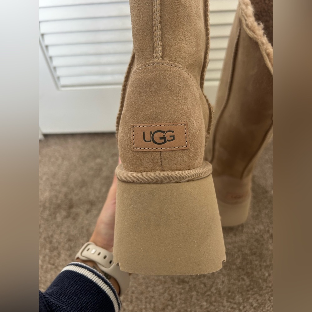 UGG Women's Classic New Heights Genuine Shearling Cuffable Boots - Picture 9 of 9